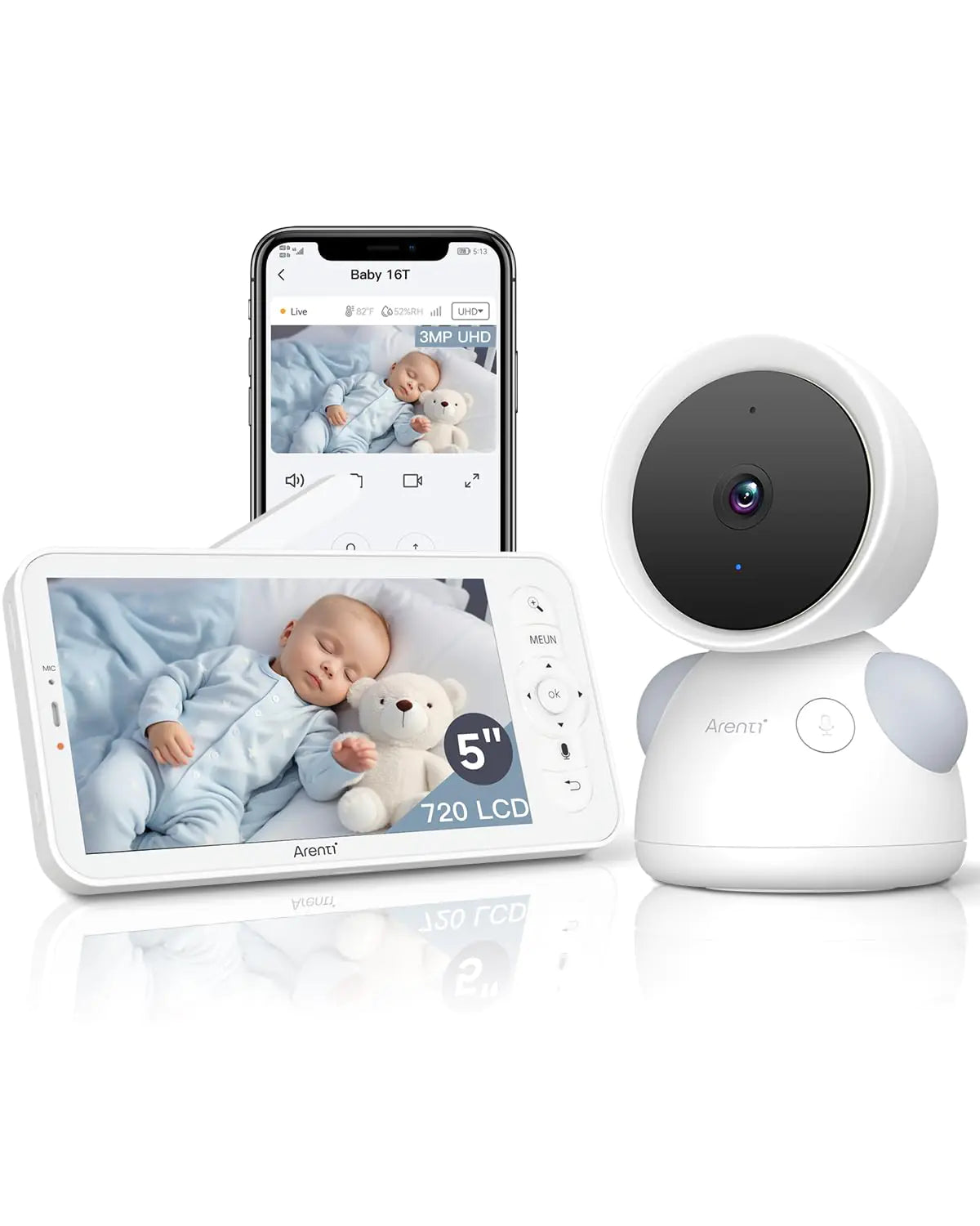 OptiView 5-inch HD Baby Monitor with Camera & Wifi
