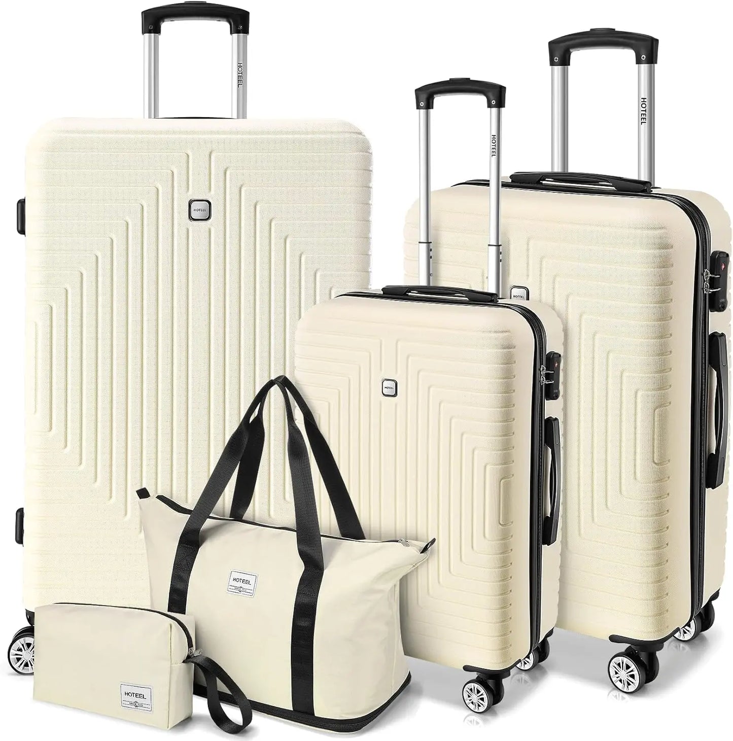 5 Piece Luggage Set with TSA Lock, Hardshell Suitcase