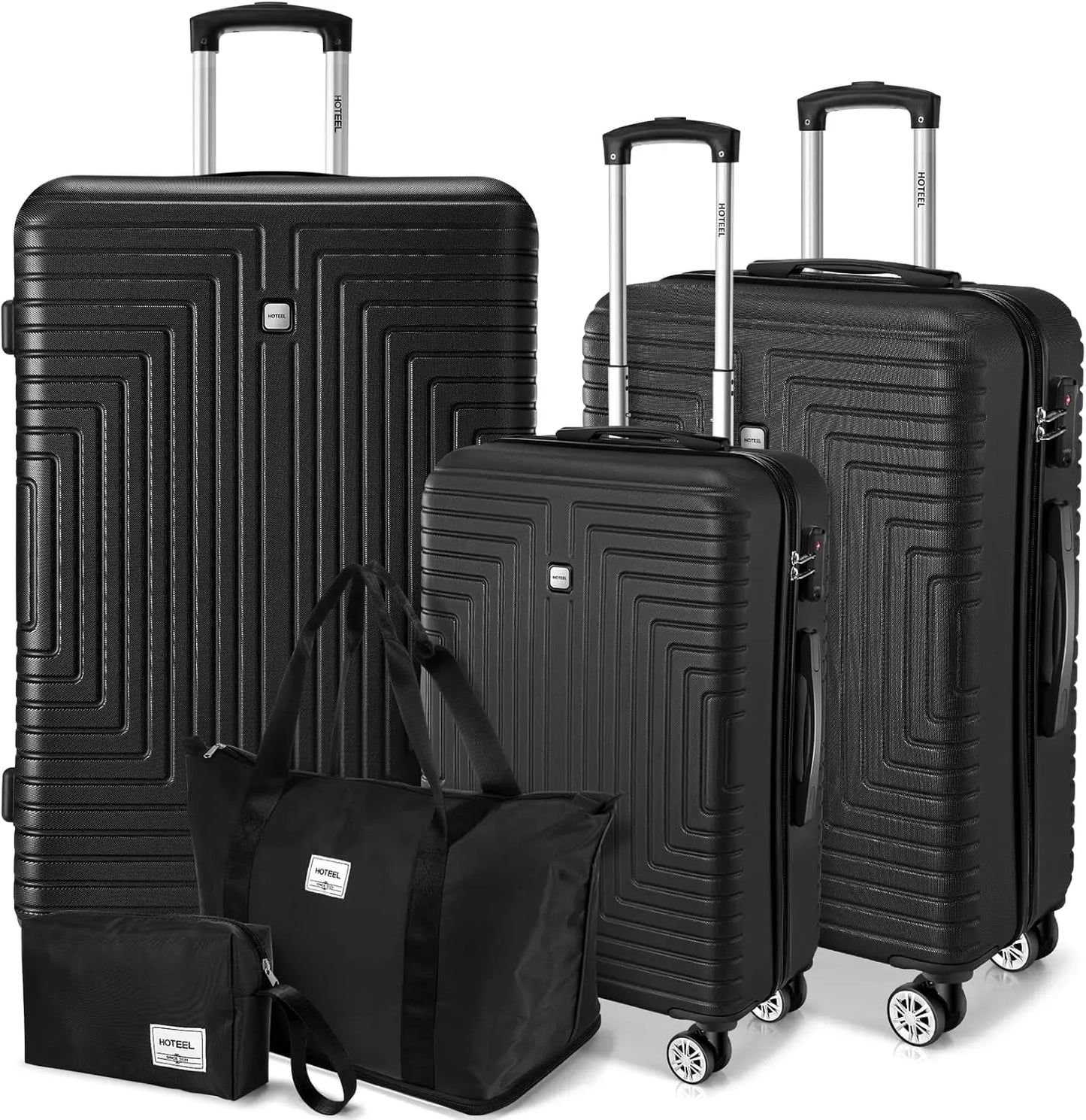 5 Piece Luggage Set with TSA Lock, Hardshell Suitcase