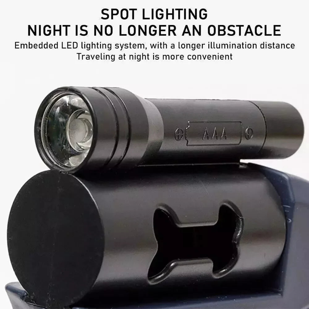 Dual Retractable Dog Leash for 2 Dogs – 360° Swivel, LED Light & Waste Bag Holder - Hot deals wave - 69669912