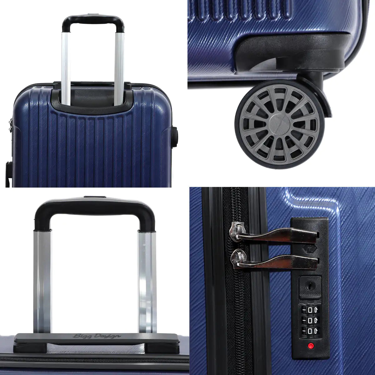 Biggdesign Ocean Carry On Luggage, Blue, Small - 94620908