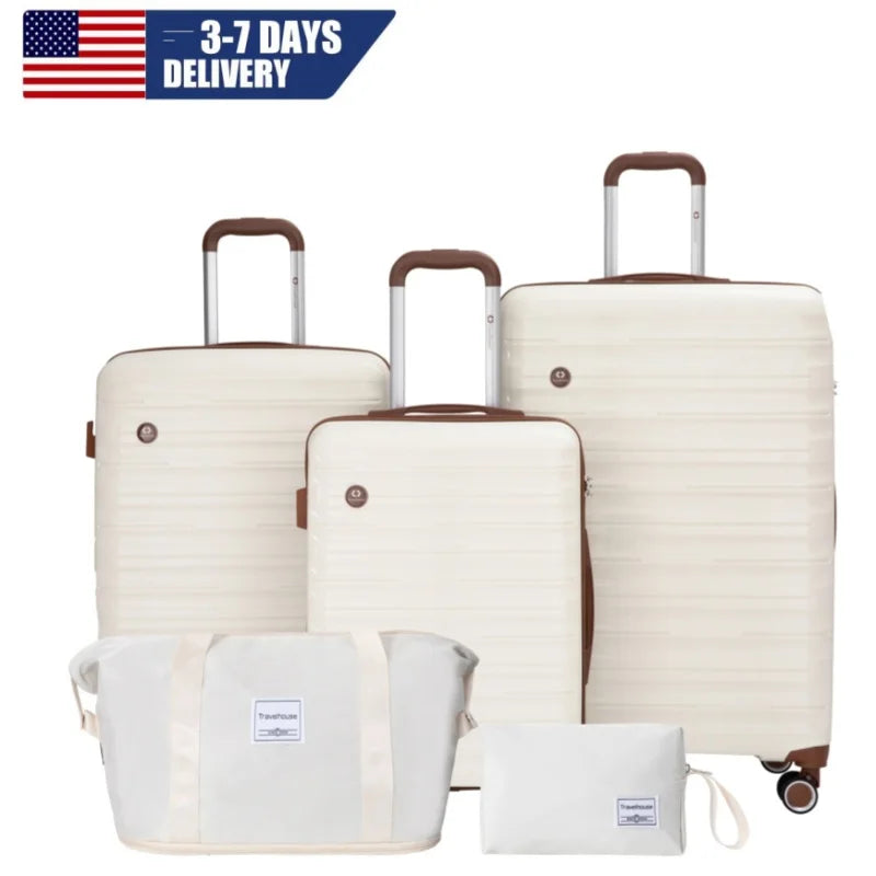 Luggage Set Suitcases Double Spinner Wheels TSA Lock