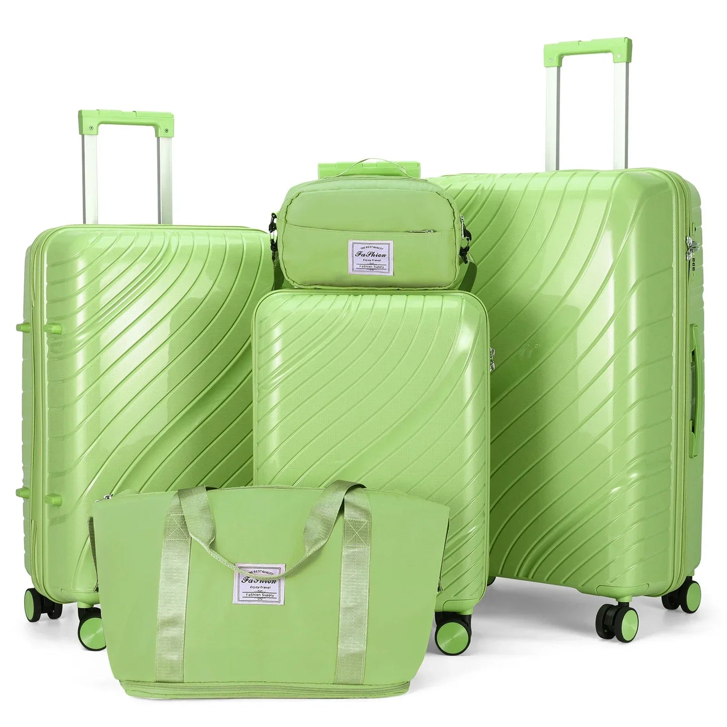 Luggage Sets 5 Piece, PP Hardshell Suitcase Sets