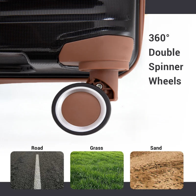 Luggage Set Suitcases Double Spinner Wheels TSA Lock