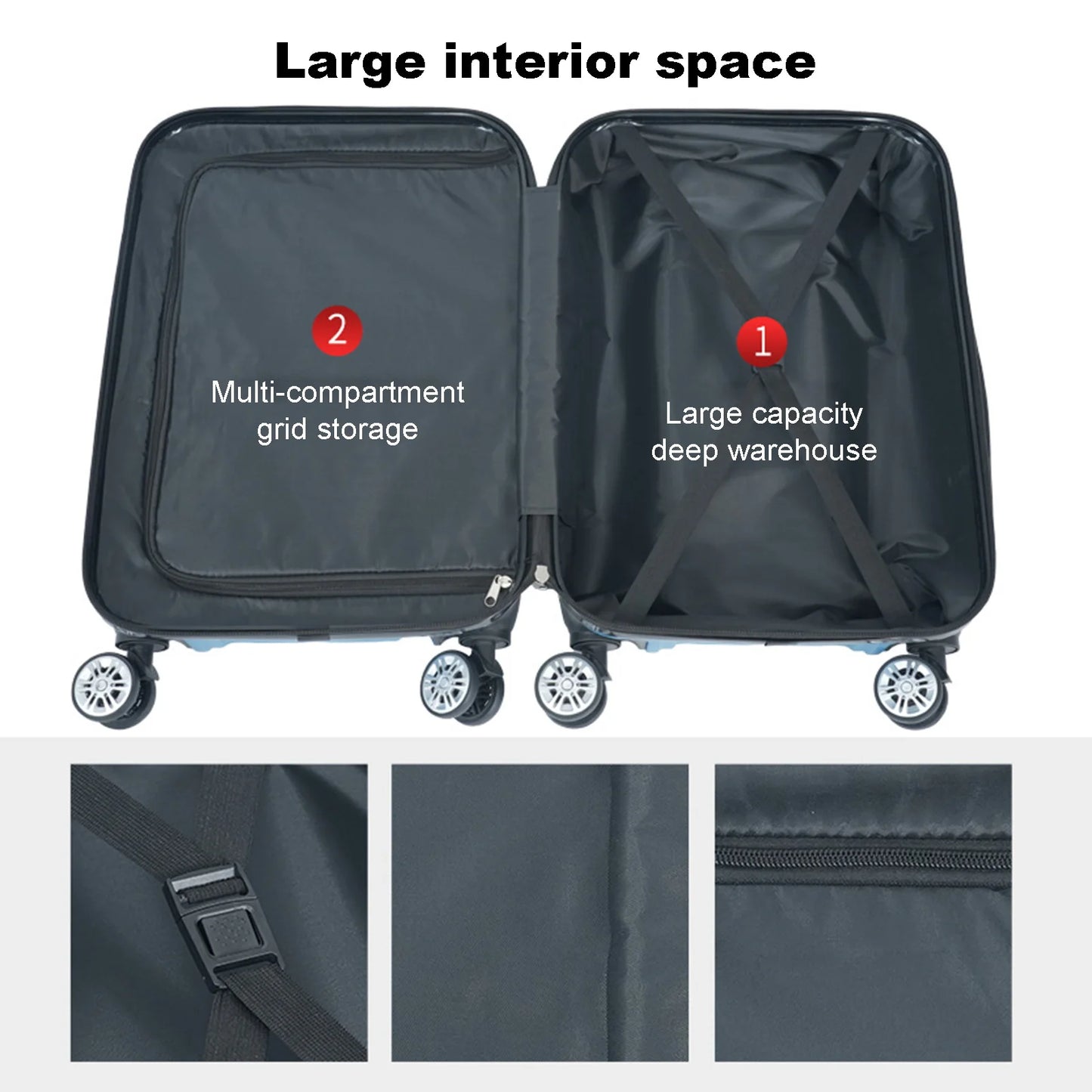 Suitcase Set Different Sizes Large Hard Shell Waterproof