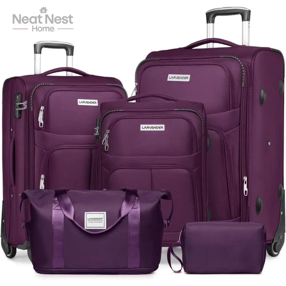 Luggage Sets,Soft side Expandable Suitcases Set,
