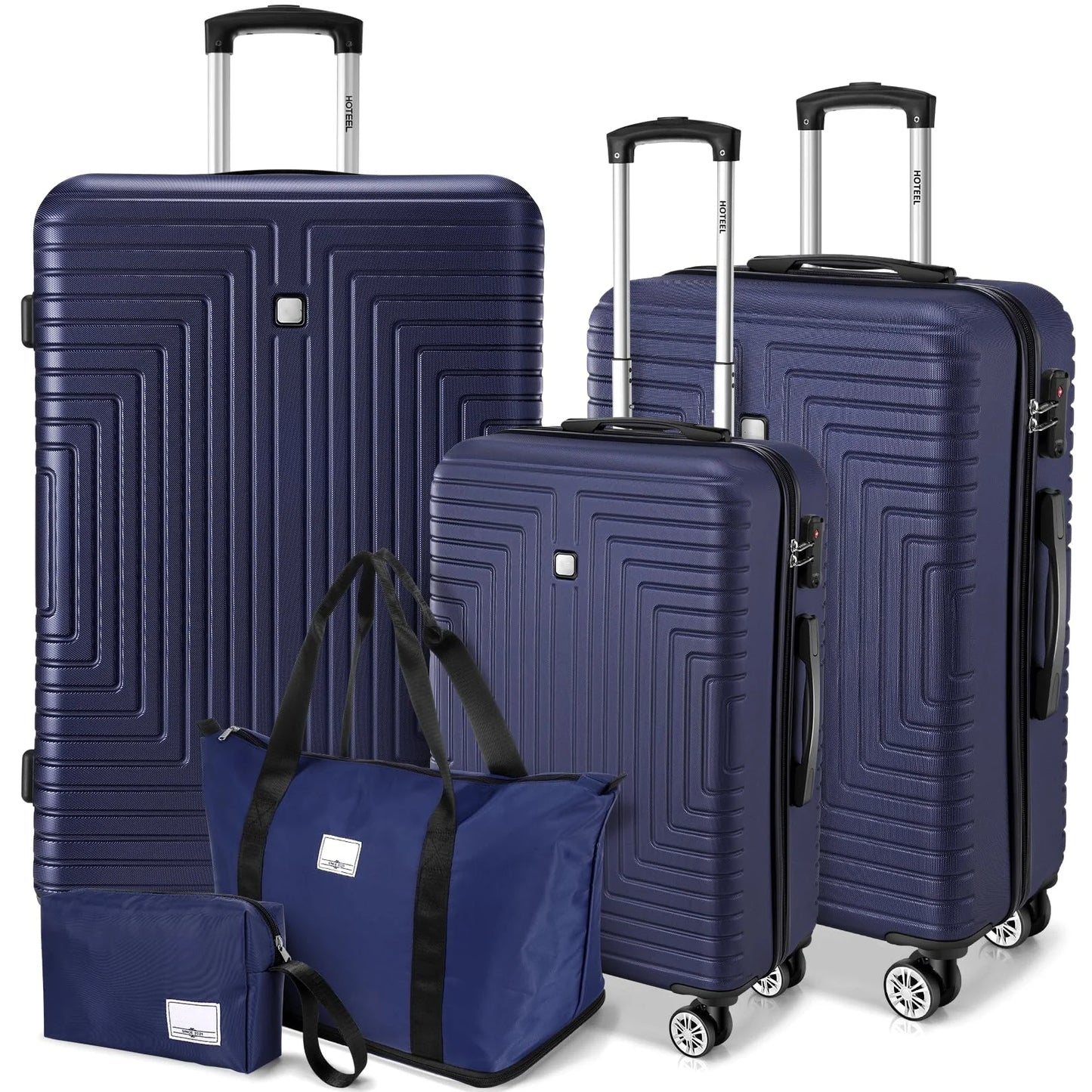 5PCS Luggage Set Expandable ABS+PC Hardshell