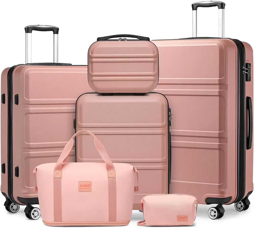 Kono Luxury 6-Piece Luggage Collection - Hardshell