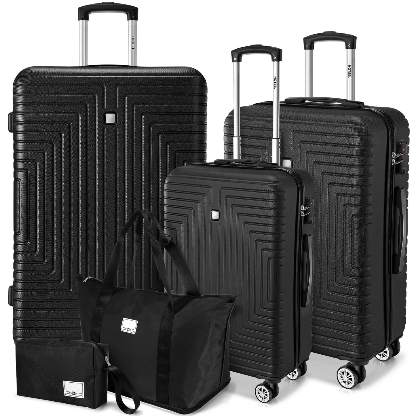 5PCS Luggage Set Expandable ABS+PC Hardshell