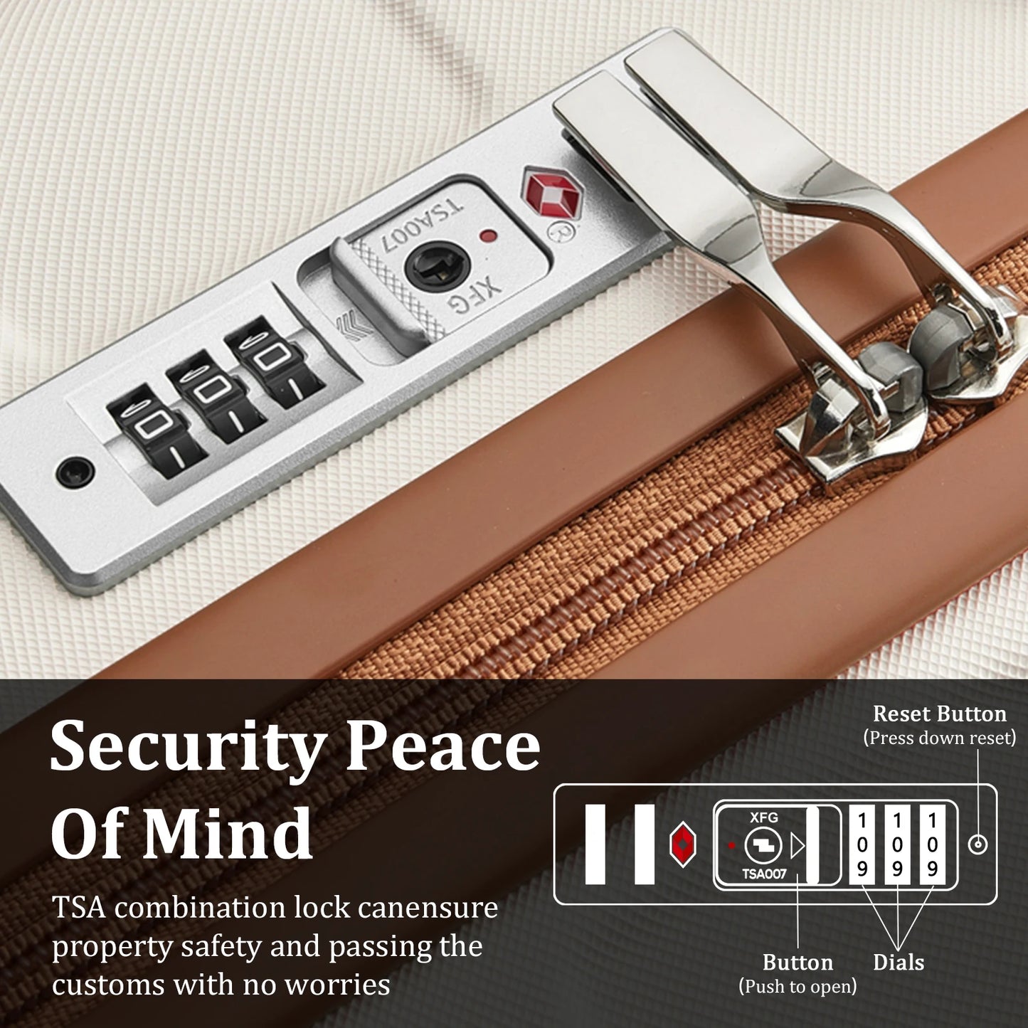 Travel Luggage Set Hard Shell Lightweight Carry Suitcase