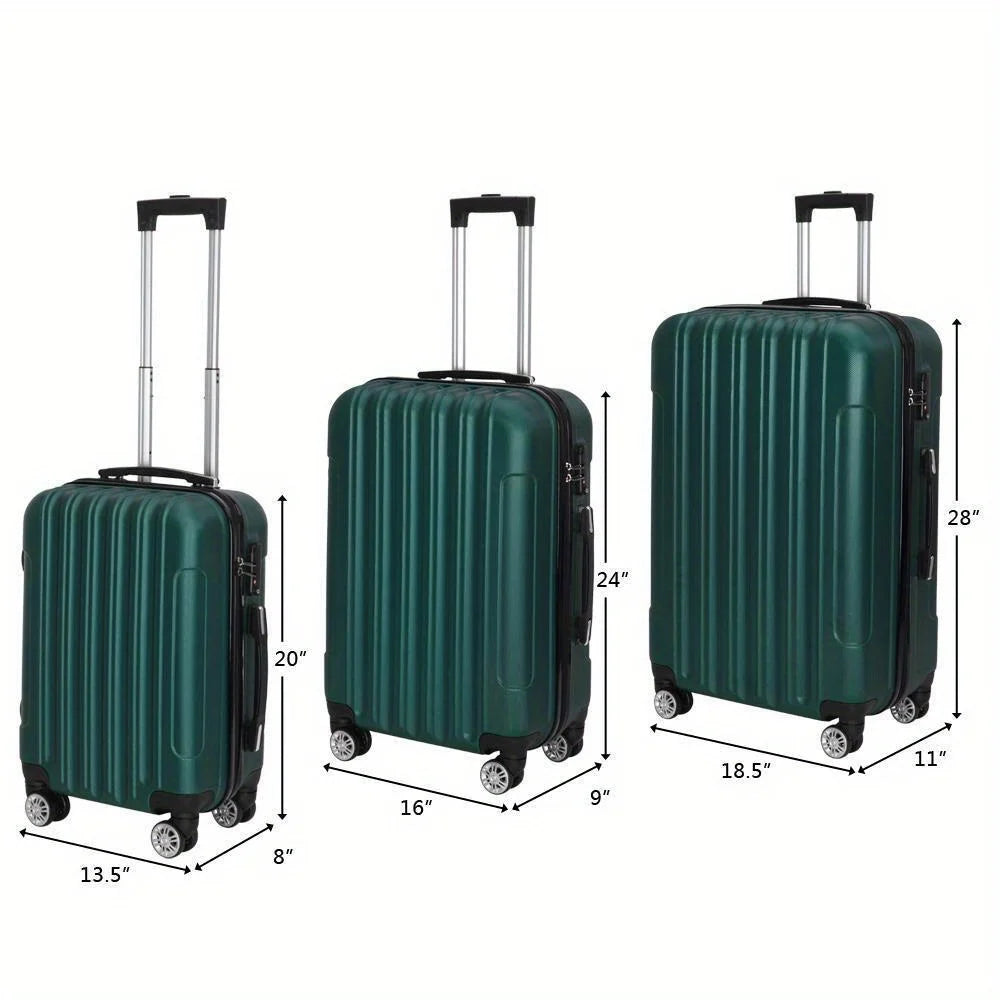 Luggage Travel ABS trolley Hard shell suitcase TSA lock