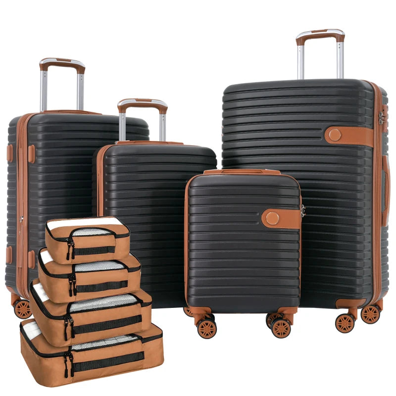 Piece Set Suitcase Set ABS Hard Shell Lightweight Expandable