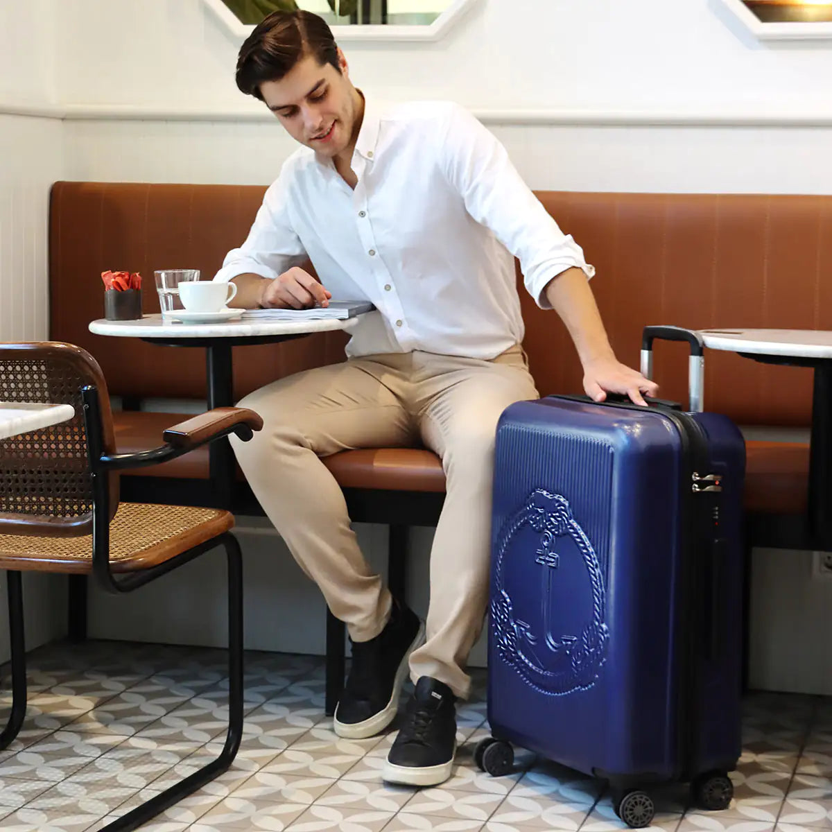 Biggdesign Ocean Suitcase Luggage, Blue, Medium - 25530733
