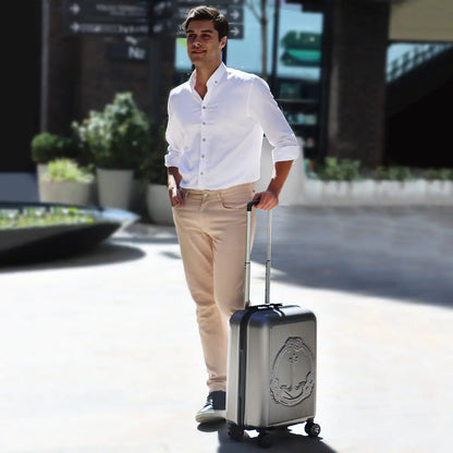 Biggdesign Ocean Carry On Luggage, Gray, Small - 33456283