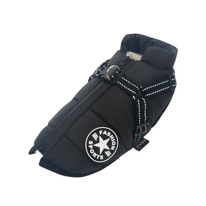 Winter Waterproof Pet Harness – Warm, Reflective & Adjustable Vest