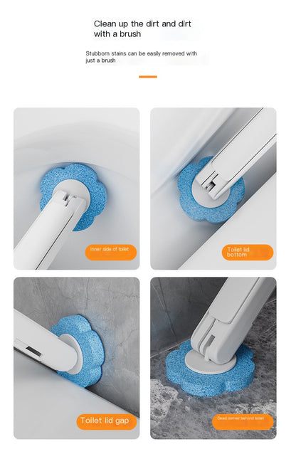 Close-up of sponge toilet brush head