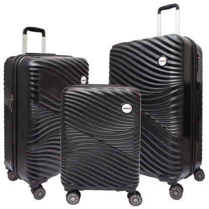Biggdesign Moods Up Black 3-Piece Luggage Set - 74025830