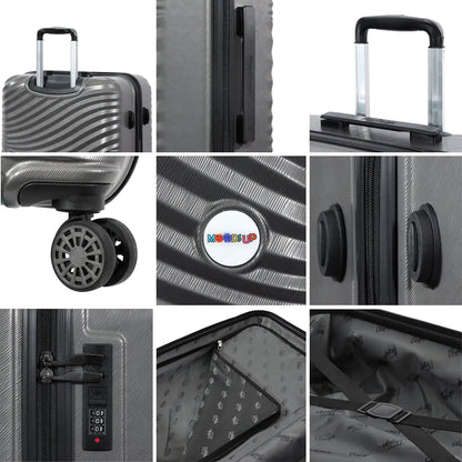 Biggdesign Moods Up Carry On Luggage, Antracite, 20-Inch - 6708876