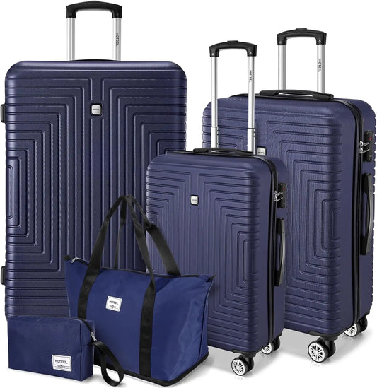 5 Piece Luggage Set with TSA Lock, Hardshell Suitcase