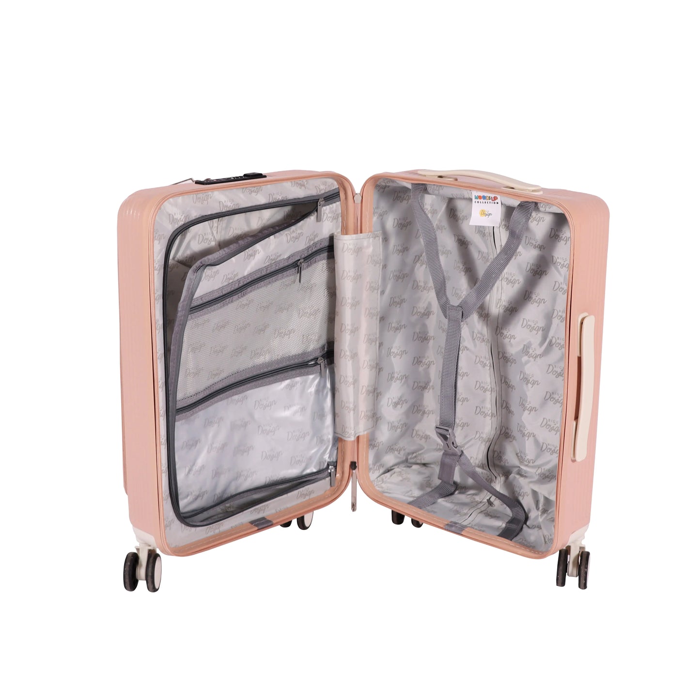 Biggdesign Moods Up 20" Luggage with Cup Holder and USB Port, Pink - 84620809