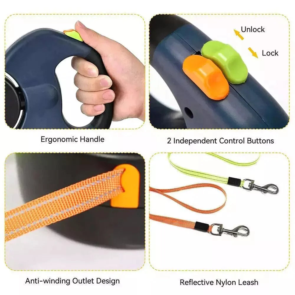 Comfortable curved handle for long dog walks
