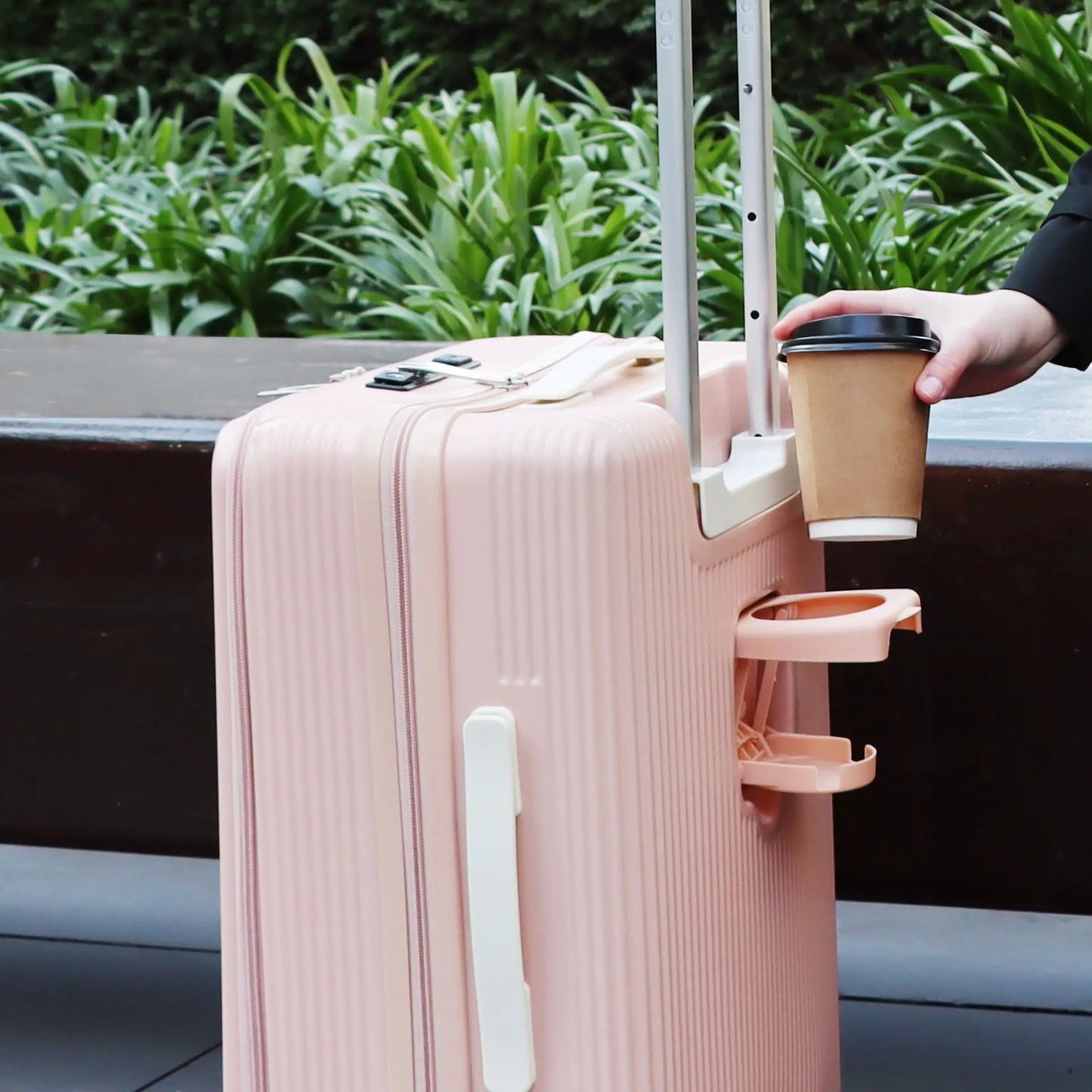 Biggdesign Moods Up 20" Luggage with Cup Holder and USB Port, Pink - 35788108
