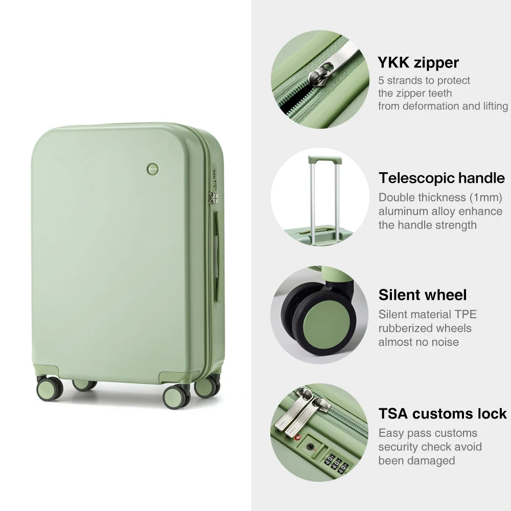 Mixi Puristic Design Travel Luggage Rolling Wheel