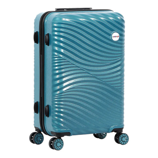 Steel Blue ABS Spinner Luggage