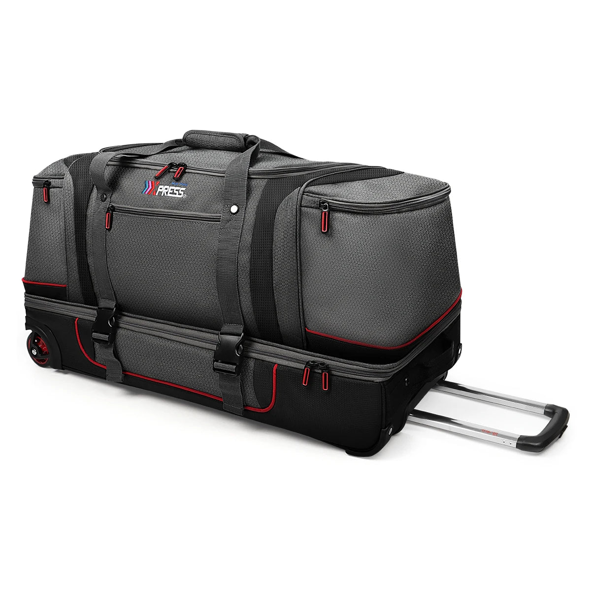 Rolling Duffel Bag with Wheels Handle,Drop Bottom Duffe