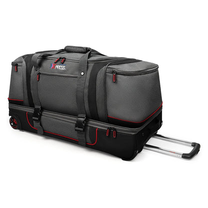 Rolling Duffel Bag with Wheels Handle,Drop Bottom Duffe