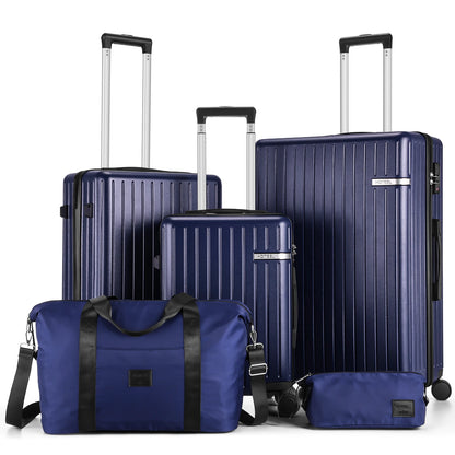 5PCS Luggage Set Expandable ABS+PC Hardshell