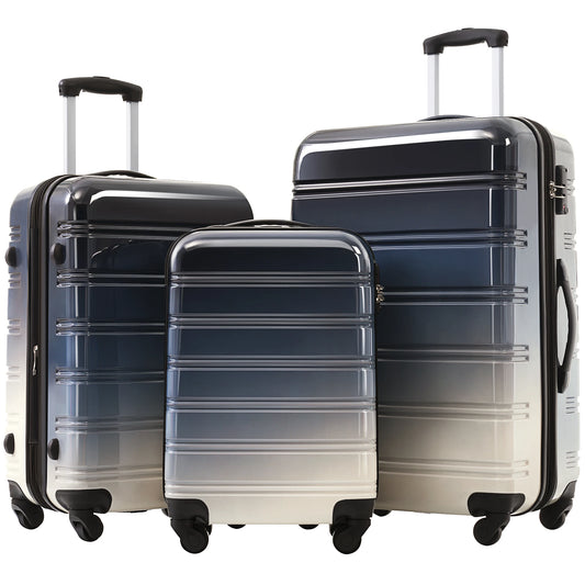 Hardshell Luggage Set Gradient Color Expandable Suitcase