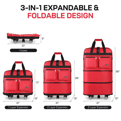 Foldable Expandable Suitcase Bag Water-resistant