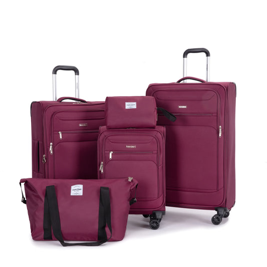 Luggage Set with Expandable, Lightweight Softside