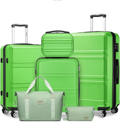 Kono Luxury 6-Piece Luggage Collection - Hardshell