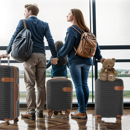 Piece Set Suitcase Set ABS Hard Shell Lightweight Expandable