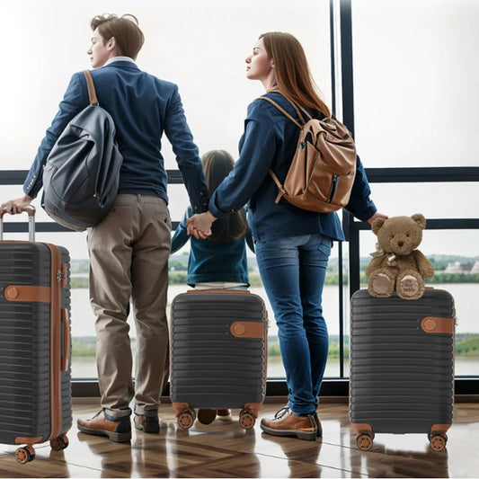 Piece Set Suitcase Set ABS Hard Shell Lightweight Expandable