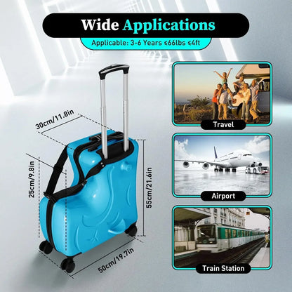 Kid's Ride-on Travel Suitcase Travel Rolling Luggage