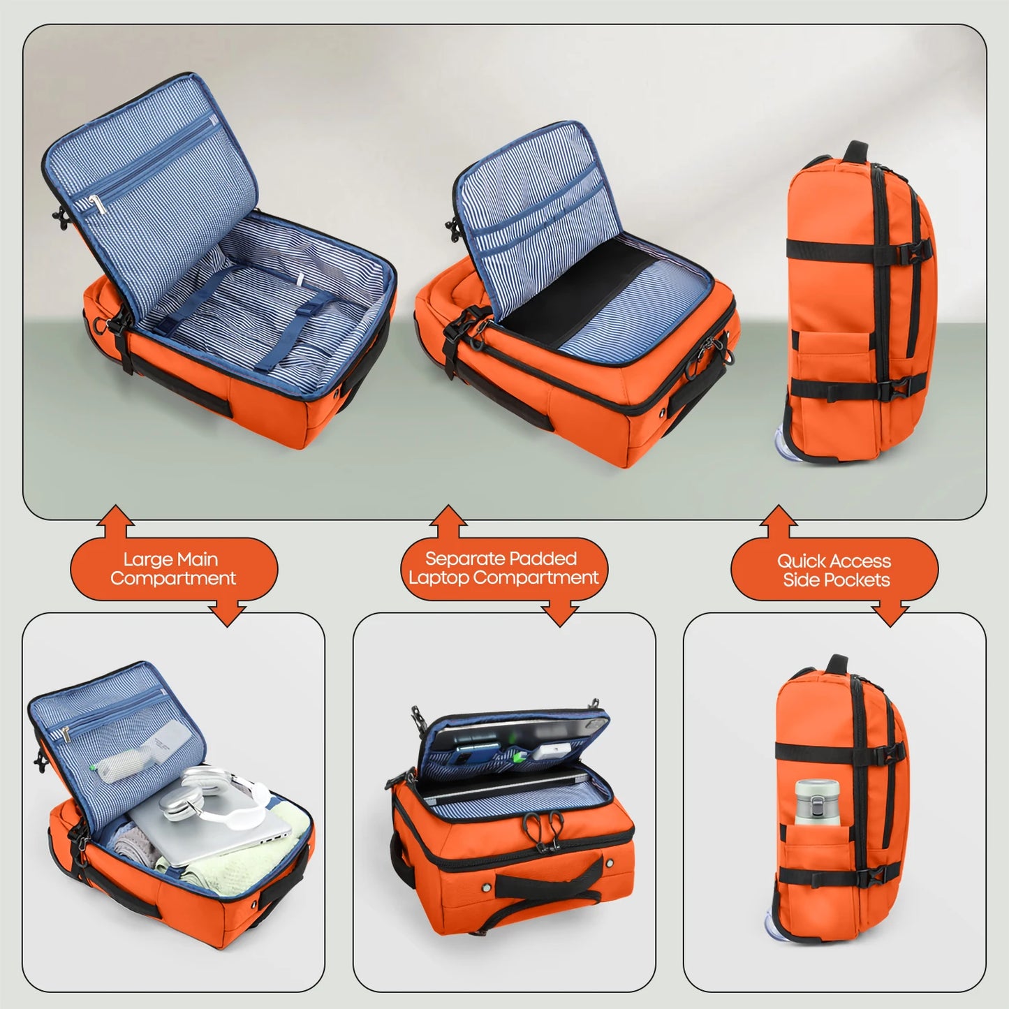 Carry On Luggage for Airplanes Lightweight Resistant