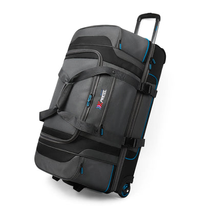 Rolling Duffel Bag with Wheels Handle,Drop Bottom Duffe