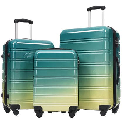 Hardshell Luggage Set Gradient Color Expandable Suitcase