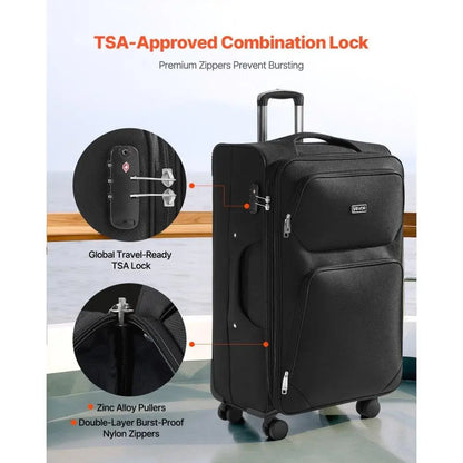 Expandable Softside Luggage with Spinner Wheels