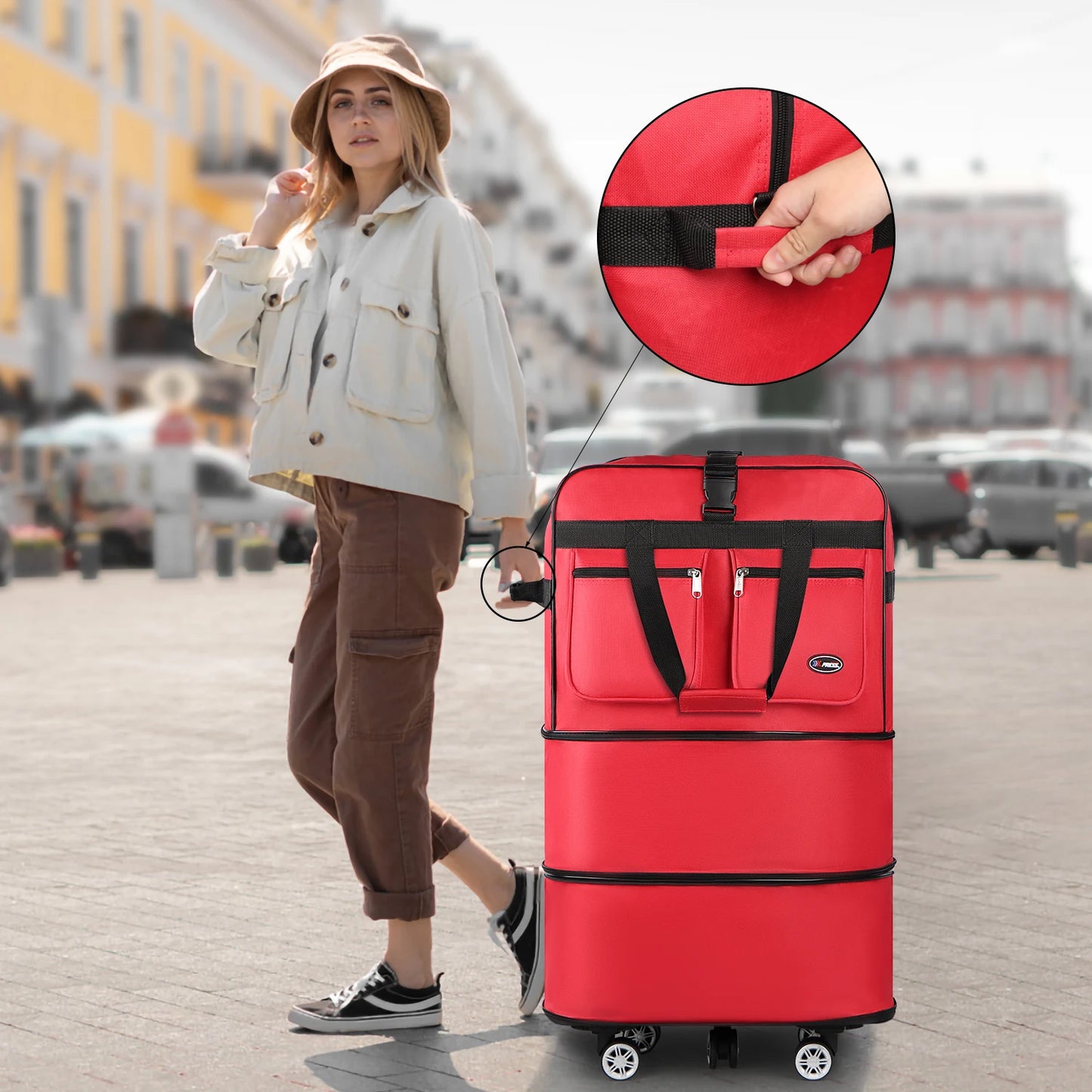 Foldable Expandable Suitcase Bag Water-resistant