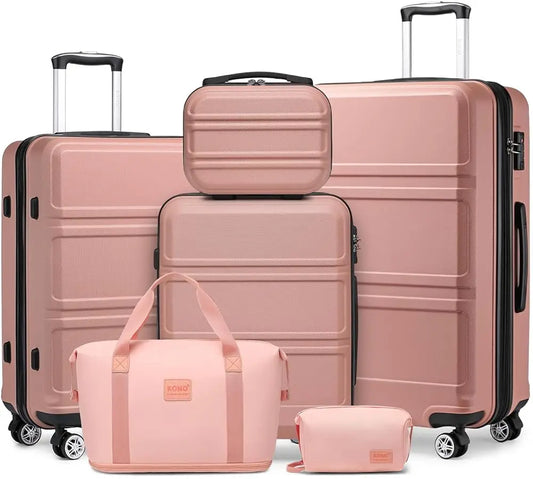 Kono Luxury 6-Piece Luggage Collection - Hardshell