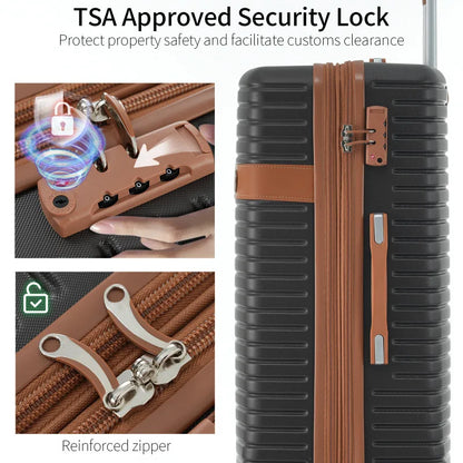 Piece Set Suitcase Set ABS Hard Shell Lightweight Expandable