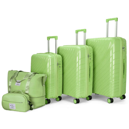 Luggage Sets 5 Piece, PP Hardshell Suitcase Sets
