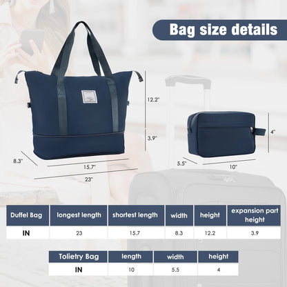 Softside Luggage Expandable Set Suitcase with Duffel Bag