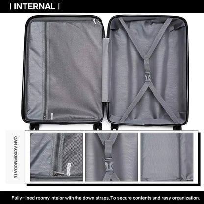 Kono Check-In Suitcase Spacious Hardshell TSA Approved