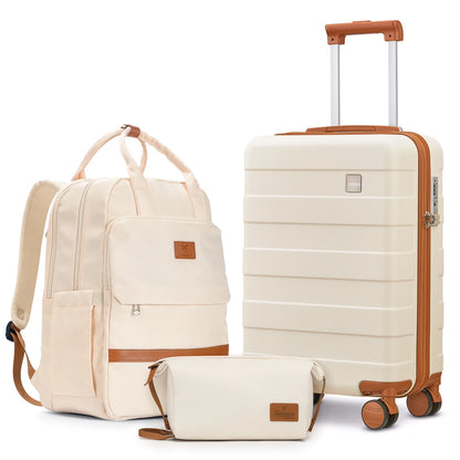 Travel Luggage Set Hard Shell Lightweight Carry Suitcase