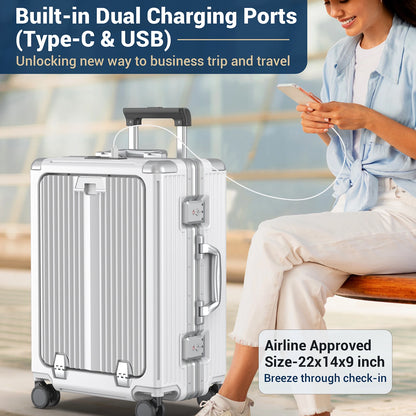 Airline Approved Carry On Luggage,Aluminum Framed